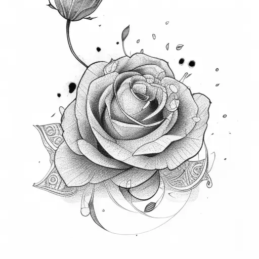 Cc With Red And Black With Flower