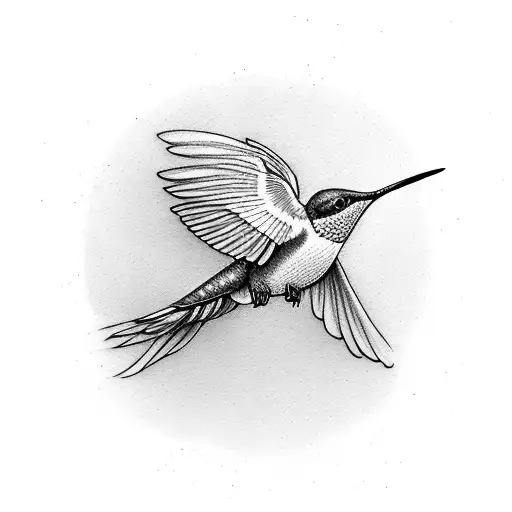 Hummingbird And Bald Eagle