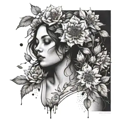 A Sensual Floral Design Incorporating Hidden Female Figures
