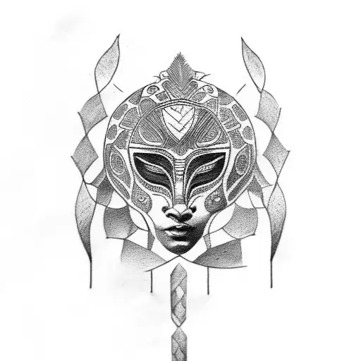 Create An Ancient History-inspired Tattoo Featuring African Masks