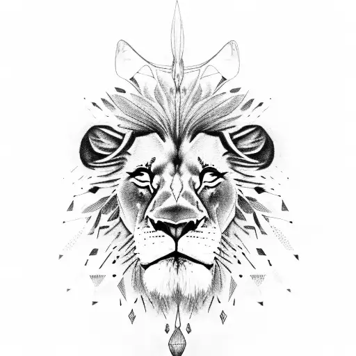 Realistic Lion King Surrounded By Butterfliesd