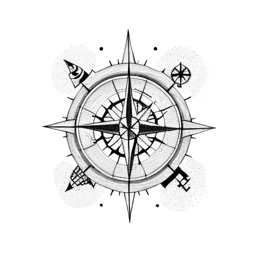 Family Compass With Swork