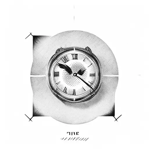 Time And Clock With A Cross