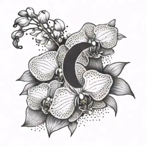 Orchid With The Letter O In The Center