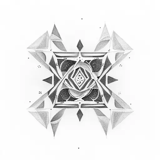 Geometric Pattern Inspired By The Pisces Symbol