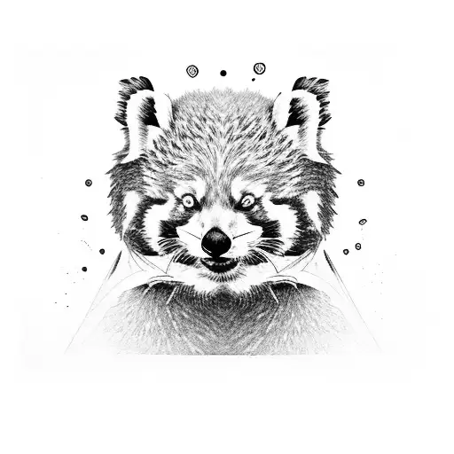 Red Panda With A Sad Face Looking At An Empty Food Bowl