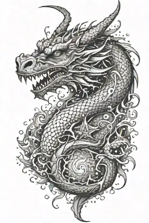 Dragon Breathing Snow Flakes