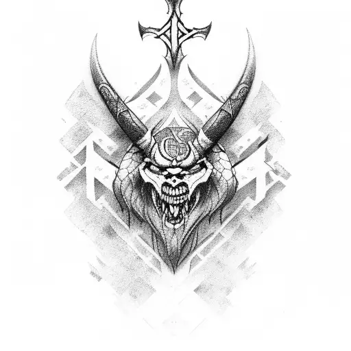 Norse Runes And Demonic Style