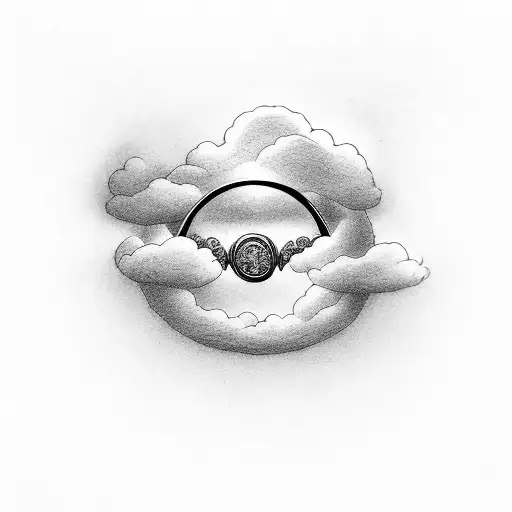 Ring Made Of Clouds Over A Finge