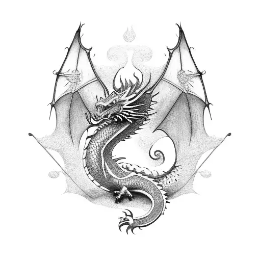 Dragon Wrapped Around A
