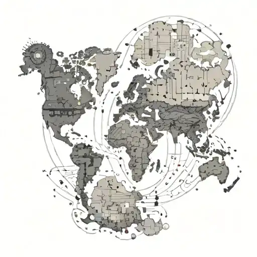 A Map Of The World With Iconic Race Tracks From Different Countries