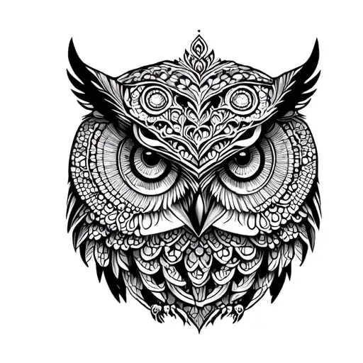 Owl Mandala Design