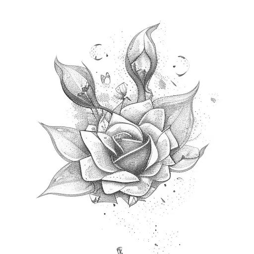 An Open Book With Delicate Flower Petals Falling Out