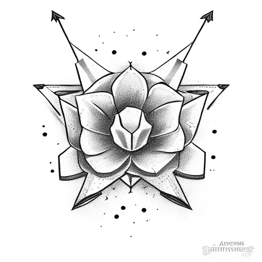 Arrow And Bow But Arrow Is The Flower