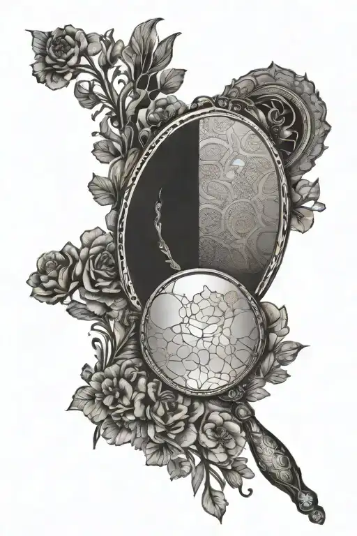 Handmirror Delicated Design With Fine Line