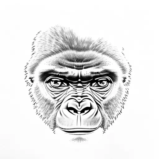 Gorilla Focus On Eyes