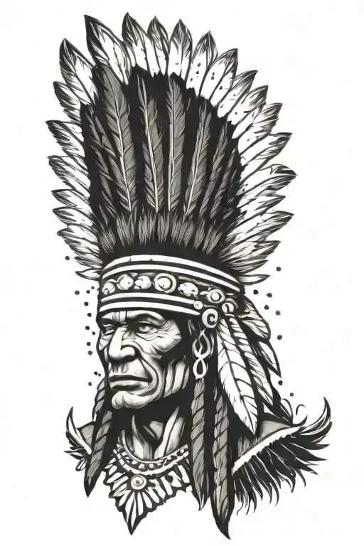 Native American Chief Feather Head Dress Hulk Angry Screaming Full Body
