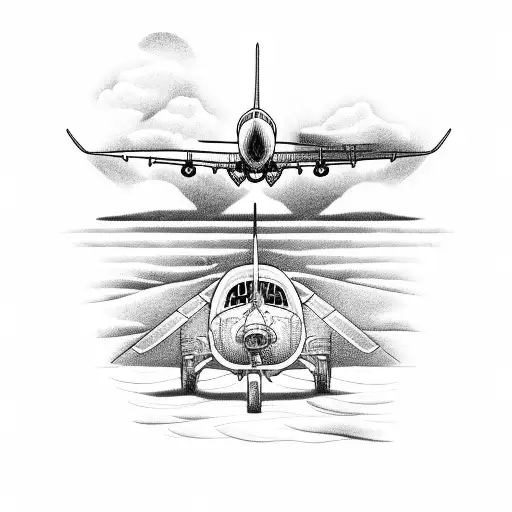 An Aircraft Mechanic Repairing An Airplane On A Beach In Hawaii