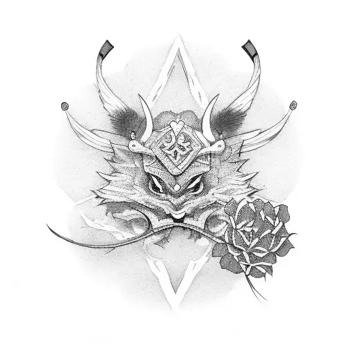 Sakura Three With Samurai