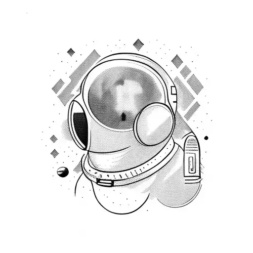 Cosmonaut Playing Guitar