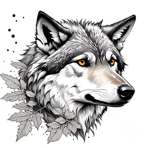 Wolf With Ash Leaves