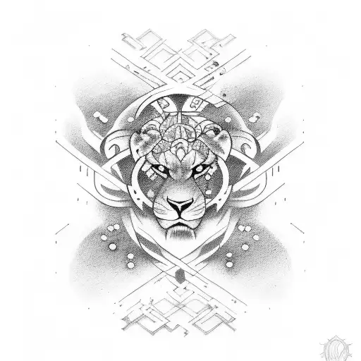 Tatto Decribes Leo Sign And Family Love