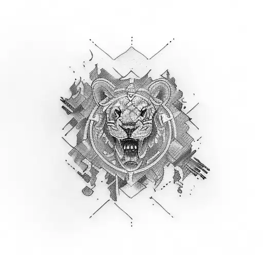 Tatto Decribes Leo Horescope Sign And Family Love