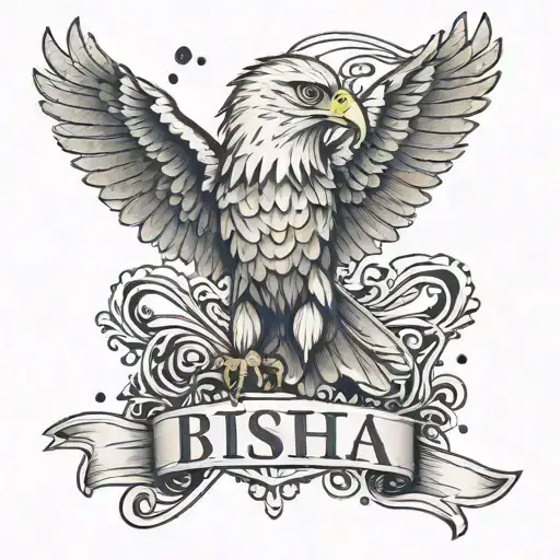 Word Bisha With Eagle