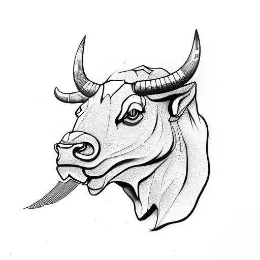 Bull Head With Eagle