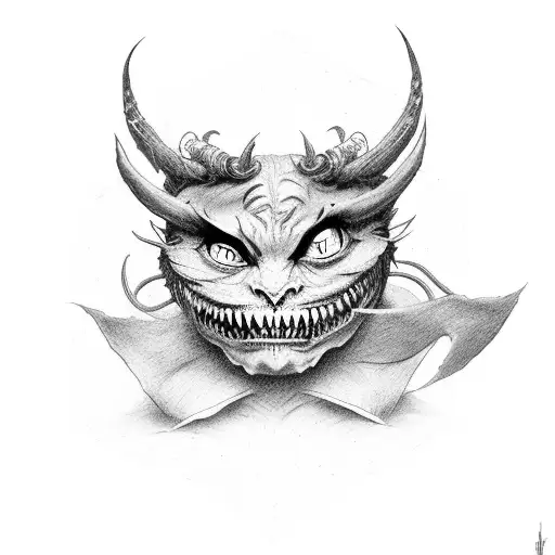 A Demon With A Lens Instead Of A Face And A Smile Of A Cheshire Cat