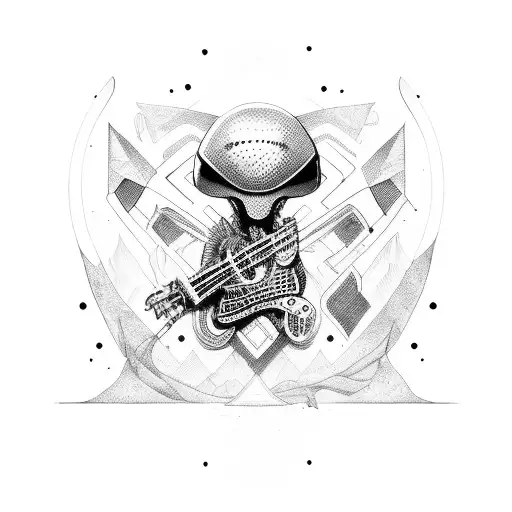 Guitar Mettal Solider Alien Kit Car