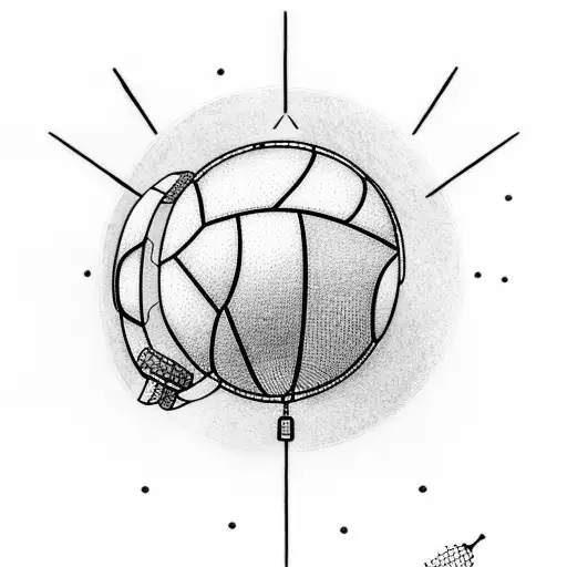 Volleyball Net With A Sunset Background