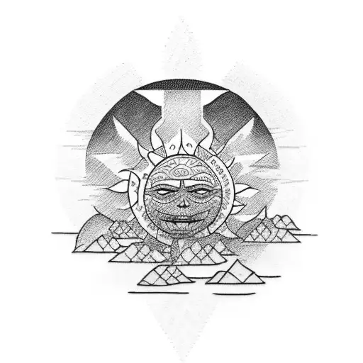 Sun In Polynesian Style