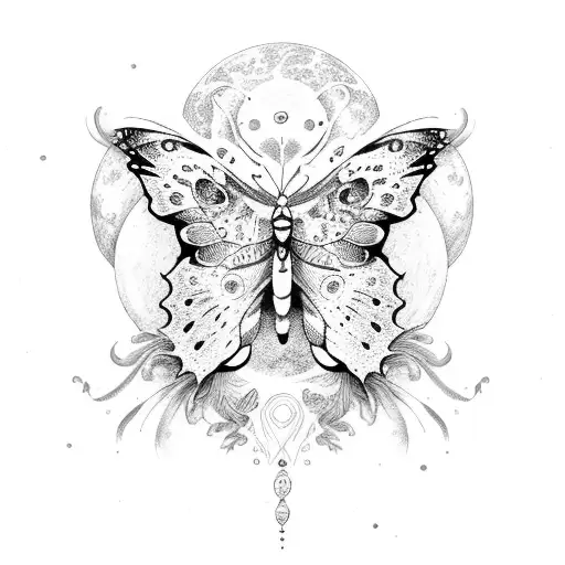 Moon Aquarius Butterfly