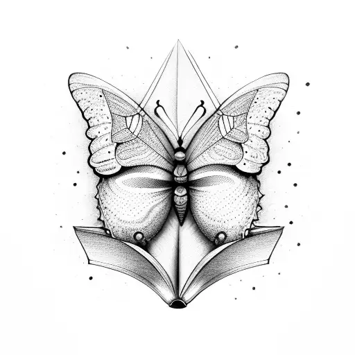 A Magical Butterfly Emerging From An Open Book