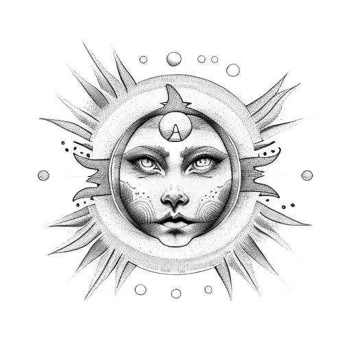 Sun And Moon With Angels