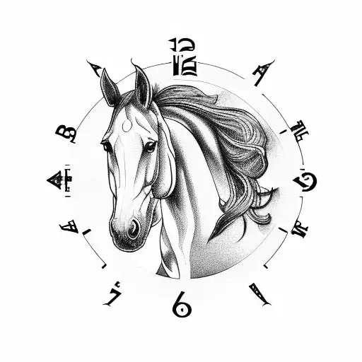 Horse And An Analog Clock