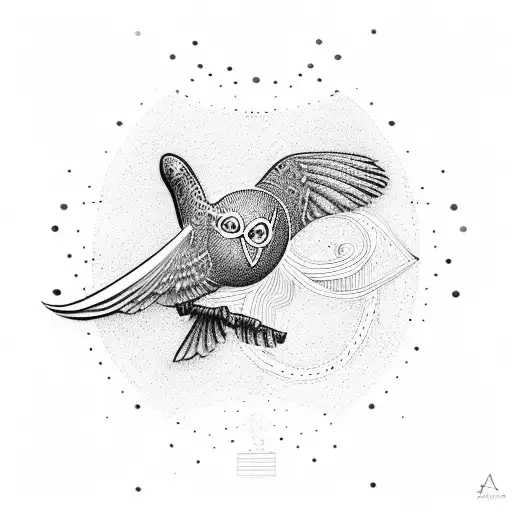 Bird Flying Trough Infinity Symbol