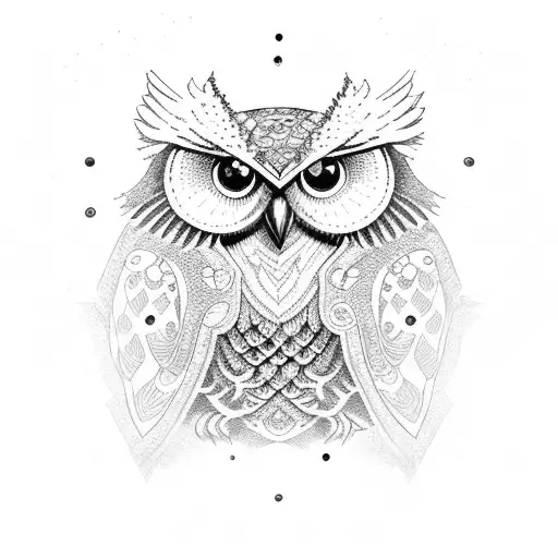 Owl Made Of Crystals