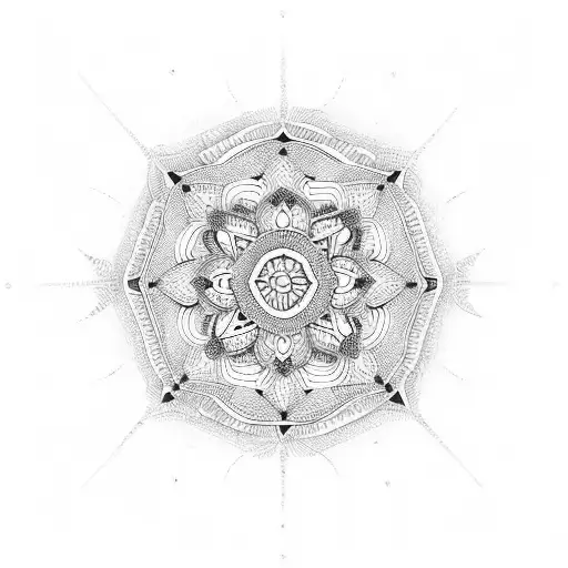 Mandala With A Haloed Mary