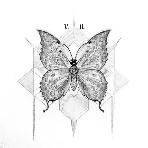 Initial A And V With Butterfly