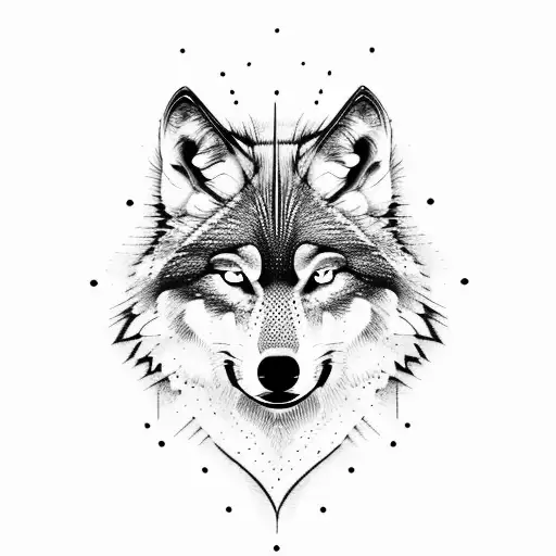 Wolf Half Lines Half Real