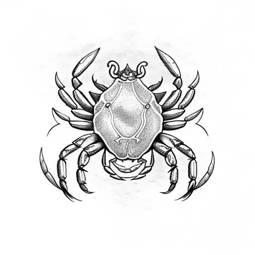 Crab With Scorpion Tail And Capricorn Horns