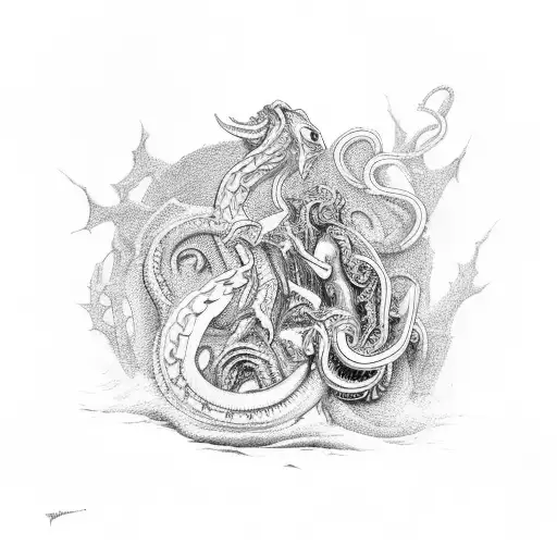 Perseus Saving Andromeda From A Kraken Sculpture