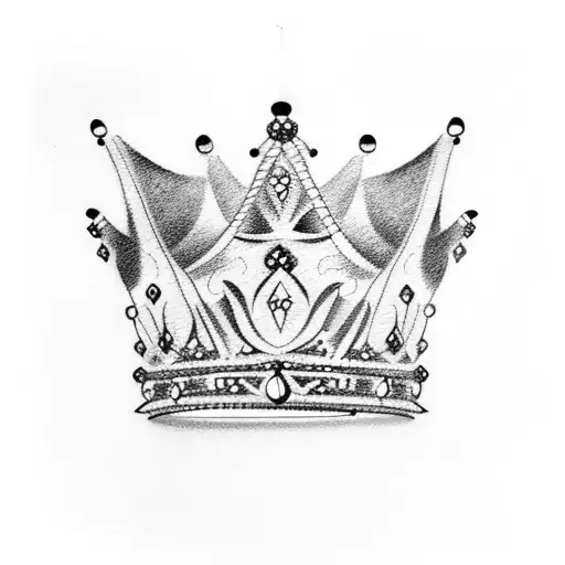 Princess Crowns Minimalist One Line