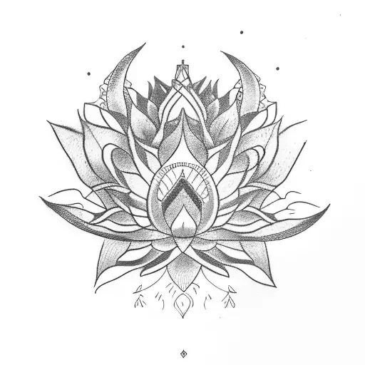 Finger Small Tattoos Circles Lotus Moon