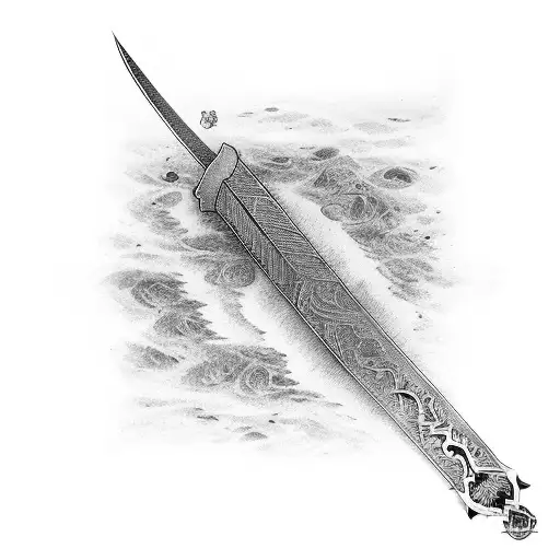 A Katana Sword With A Liquid Water Like Blade