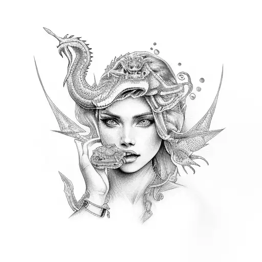 Aphrodite With A Dragon