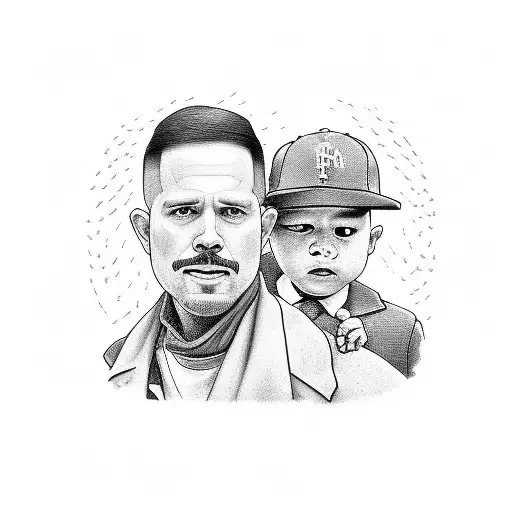 Father And Son At A Mets Game From The Row Behind