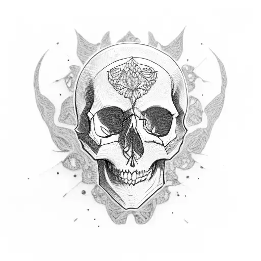 Skull With Text